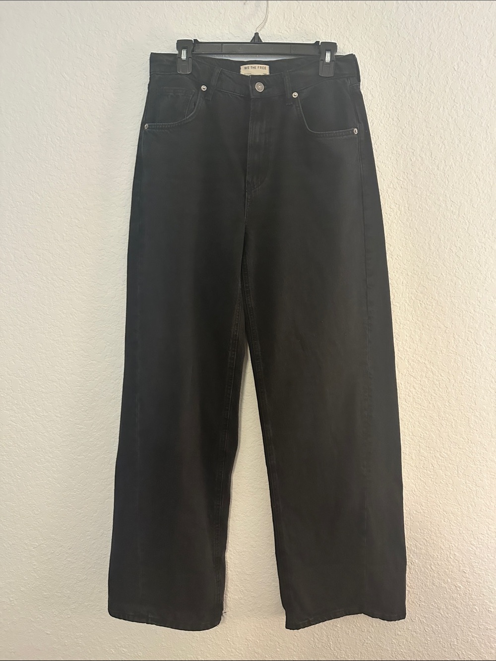 We The Free Women’s Black Relaxed Wide-Leg Jeans